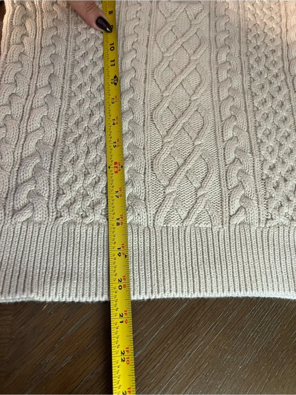 Gap Kids Cable-Knit Mockneck Sweater,Sz 12 (XL) Beige Button-Up Pullover Sweater